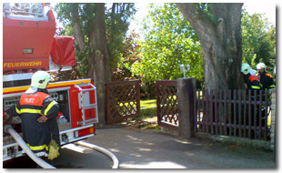 DLK 12/9 im Brandeinsatz